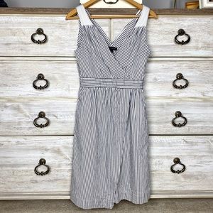 Banana Republic Black and White Midi Dress